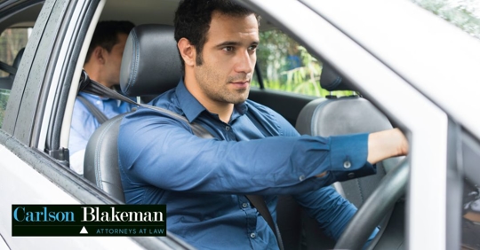 rideshare driver with a passenger